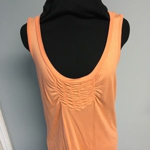 Talbots Petites Peachy Orange Sleeveless Top